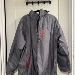 NWOT IZOD Men's Gray Jacket with Red Accents